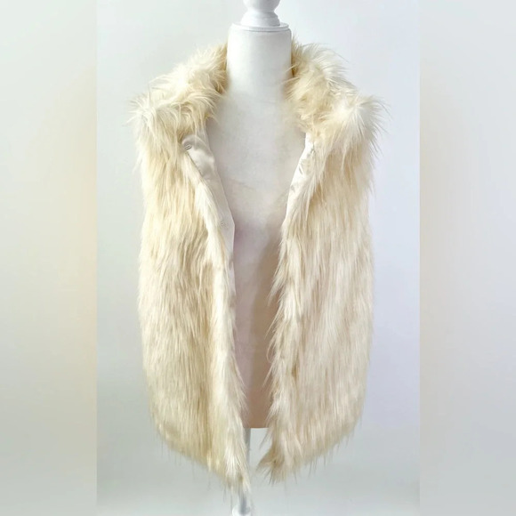 MARC NEW YORK | Andrew Marc Faux Fur Vest Coat Cream Size Small - Picture 4 of 9